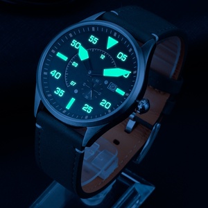 Montre mécanique pour homme de luxe haut de gamme avec bracelet en <span class=keywords><strong>cuir</strong></span> synthétique <span class=keywords><strong>saphir</strong></span> miroir, modèles MIYOTA, pour cadeau - Product Image 6