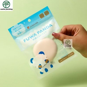 Custom Color Printing Frosted Surface Recyclable 3-sided Sealing Bags for Shoes & Socks Packaging Powder Puff <b>Accessories</b> - Product Image 3