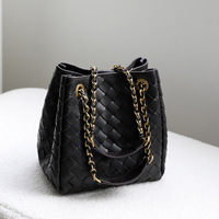 Bolso de hombro tipo cubo para mujer, bandolera de piel auténtica con asa superior, estilo hobo