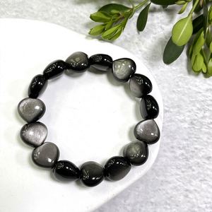 Bracelet en pierre naturelle avec perles de verre colorées, motif « Voyage en sécurité », marque blanche pour grossistes, prêt à l'emploi pour le e-commerce - Product Image 3