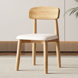 <span class=keywords><strong>Chaise</strong></span> en bois massif <span class=keywords><strong>de</strong></span> style crème <span class=keywords><strong>moderne</strong></span> nordique pour salle à manger, bureau ou <span class=keywords><strong>salon</strong></span>, avec tabouret blanc L025 - Product Image 1