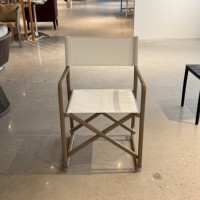 Chaise pliante pour terrasse d'hôtel, espace extérieur de restaurant occidental, chaise pliante commerciale avec cadre en aluminium et tissu imperméable