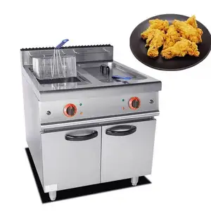 customized double well deep fryer-electric 220v electric deep fryer