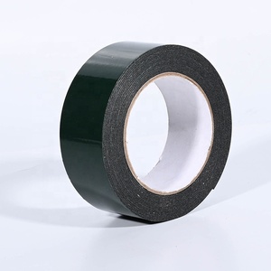 Rouleau d'emballage de carte noire 1mm 5mm, colle à solvant acrylique auto-adhésive, ruban en mousse pe avec film vert - Product Image 2
