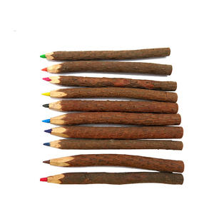 Customizable Natural Tree Wooden Branch Log Twig Colored <b>Pencils</b> with Logo for School Stationery Gift - Product Image 1