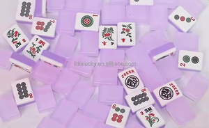 2026 Ensemble de tuiles de mahjong en acrylique, série Jelly Tiles, fabriquées à la main, pour la collection de loisirs et de divertissement domestique et les cadeaux - Product Image 5