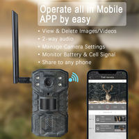 Caméra de chasse Ucon Wildlife 4G LTE en temps réel avec détection de mouvement PIR, vision nocturne 940 sans éclairs, caméra de suivi solaire avec accès gratuit au cloud