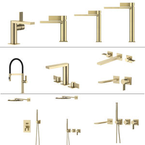 AMAXO Nouveau design <span class=keywords><strong>Robinet</strong></span> de baignoire encastré mural en or brossé <span class=keywords><strong>avec</strong></span> <span class=keywords><strong>douchette</strong></span> à main - Product Image 5