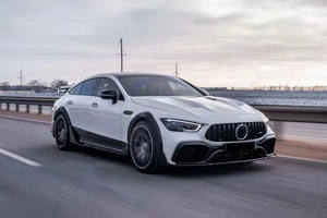 Kit carrosserie large pour <span class=keywords><strong>Mercedes</strong></span> <span class=keywords><strong>AMG</strong></span> GT50 GT53 GT63, carbone <span class=keywords><strong>sec</strong></span> noir, nouveau, amélioré, spoiler de lifting, capot, kit carrosserie, qualité originale 1:1 - Product Image 3