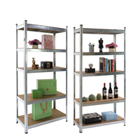Étagère à 4 niveaux, 200 kg, réglable en hauteur, légère, pour l'affichage en magasin, pour le stockage en supermarché