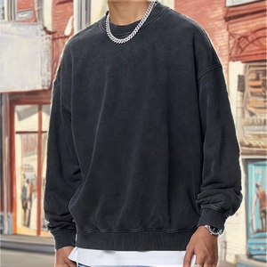 Sudadera Unisex YLS3069 Personalizada, Lavada, de Felpa Francesa para Invierno, Cuello Redondo, Hombros Caídos, Estilo Informal, 100% Algodón - Product Image 2