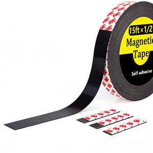 Ruban magnétique de 15 <span class=keywords><strong>pieds</strong></span>, rouleau de ruban magnétique avec support adhésif puissant 3M, parfait pour les projets artistiques DIY et les tableaux blancs - Product Image 3