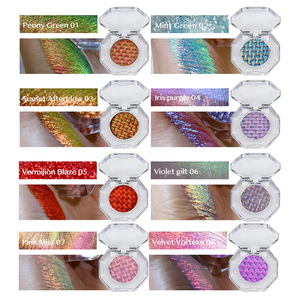 MLM Hot Sale OEM Custom Single Pressed Chameleon Eyeshadow Multichrome Glitter Pigment Eye Shadow Makeup Private Label Wholesale - Product Image 2