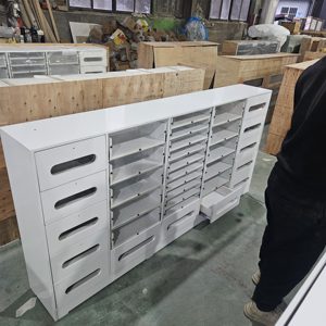 White Nail Art Cabinet Cosmetic Display Shelf <b>Storage</b> <b>Drawer</b> Cabinet for Beauty Salon Skin Care Studio - Product Image 5