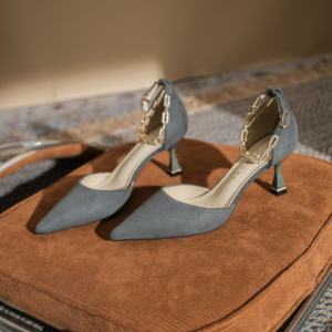 Tacones altos a cuadros en blanco y negro para mujer, con punta en pico, cómodos, de tacón medio, sexys, adecuados para diversas ocasiones. - Product Image 1