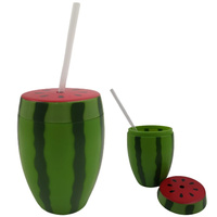 Cartoon fruitdesign rietjesbeker waterfles multicolor food grade PP drinkbeker voor zomerfeesten citroen ananas watermeloen