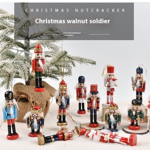 Creative Wooden <b>Nutcracker</b> <b>Soldier</b> Painted Christmas Decoration Pendant and Kids' Gift Figurine & Toy - Product Image 5