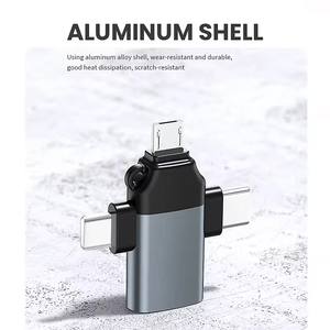 Adaptor OTG 3 dalam 1, adaptor USB mikro Tipe C ke USB 3.0 untuk Samsung Galaxy S20 S10 Macbook USB C OTG, konverter adaptor - Product Image 3