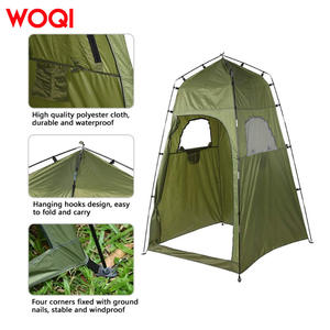 Carpa de ducha desplegable Woqi, color verde militar, para 1 persona, impermeable, para acampar al aire libre, con privacidad, de montaje rápido y portátil. - Product Image 5