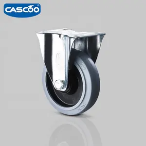 CASCOO 5 英寸刚性脚轮低噪音 304 不锈钢脚轮