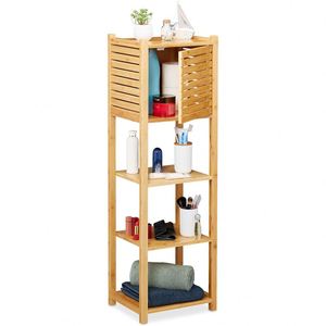 ชั้นวางของไม้ไผ่แบบตั้งพื้นสำหรับห้องครัว ห้องน้ำ ตู้เก็บของมุมบ้าน ชั้นวางของติดประตูสำหรับเก็บเครื่องเทศ - Product Image 5