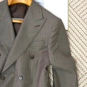 Completo da Uomo <span class=keywords><strong>Grigio</strong></span> 2026 Hot Sale in Lana 100% Stile Italiano Semi-Canvas <span class=keywords><strong>Doppiopetto</strong></span> per Cerimonia, Business e Matrimonio (Blazer e Pantaloni) - Product Image 6