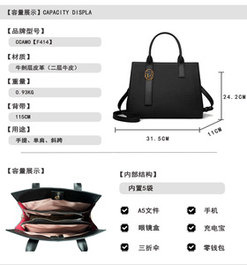 New Fashion Designer Crossbody Bags High Quality Genuine <b>Leather</b> Shoulder Messenger Bag Casual Totes Women Handbags and <b>Purses</b> - Product Image 2