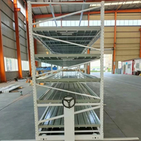 Usa Table de culture roulante verticale avec plateaux à débit Abs Supports pour système de culture hydroponique