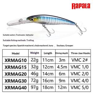 <span class=keywords><strong>Señuelo</strong></span> de Pesca <span class=keywords><strong>RAPALA</strong></span> Trolling Mino XRMAG Deep Sea Ranger X-Sea, Cebo Artificial Duro de Boca Ancha, 6m 9m 12m - Product Image 4