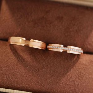 Xinfly AU750 18K Pure Gold <b>Couple</b> <b>Rings</b> Natural Diamond Classic Cut Invisible for Wedding Party Jewelry for Men Women - Product Image 1