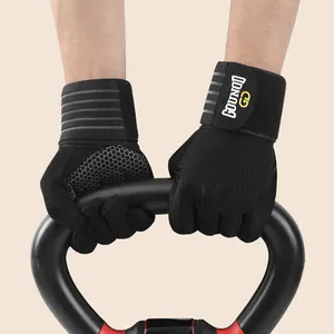 Luvas personalizadas para levantamento de peso de dedo completo para homens bicicleta musculação treino com pulseiras luvas de fitness para academia