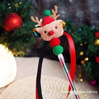 Nouvelle baguette de chat en peluche de Noël résistante aux morsures avec clochette pour l'auto-entretenissement et le soulagement de l'ennui - Fournitures pour chats en gros