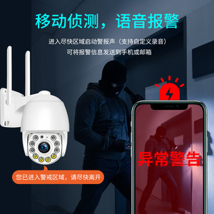 กล้องเฝ้าระวังไร้สาย IP66 กันน้ำ ใช้ได้ทั้งภายนอกและภายในอาคาร มองเห็นภาพสีในเวลากลางคืน พร้อมระบบสื่อสารด้วยเสียง - Product Image 4