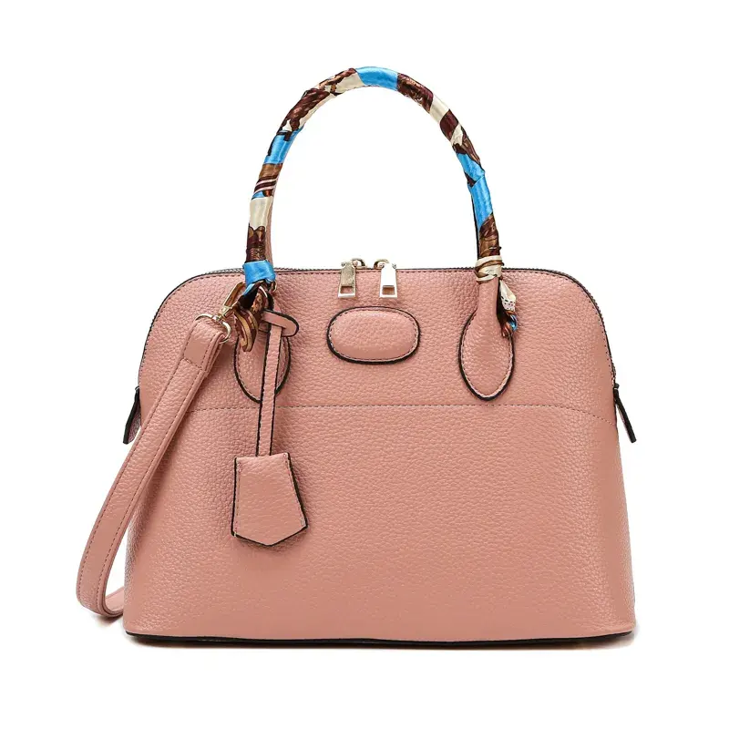 Minissimi Popular Shell vegan leather handbag grainy tote bags with custom printed logo handbags for women luxury