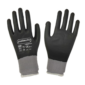Guantes de Trabajo de Nitrilo Negro de Calibre 15 con Doble Recubrimiento, Antideslizantes, Protección para las Manos, Gruesos y Transpirables para la Construcción - Product Image 6