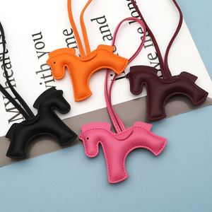 Wholesale Cute Eco-Friendly Designer Horse Bag Charm PU Leather Keychain and Handbag Pendant for Women <b>Car</b> <b>Ornament</b> - Product Image 5