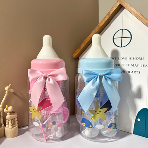 2024 vente chaude grande bouteille baril ensembles nouveau-né bébé alimentation produits sucette mamelon brosse bouteille cadeau boîte ensembles pour bébé - Product Image 5