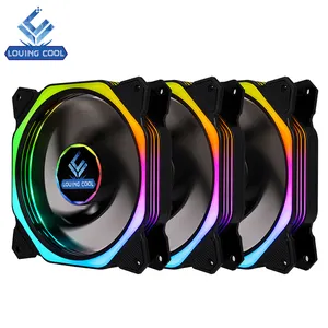 LOVINGCOOL bilgisayar ARGB Fan 120mm soğutma fanı ile ARGB denetleyici uzaktan anakart AURA Sync