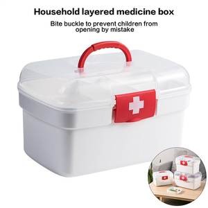 Witte Lege Familie Plastic Pp EHBO-Doos Opbergdoos Met 2 Lagen Medische Leverancier Voor Thuiskantoor - Product Image 5