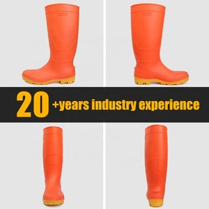Bottes de sécurité en PVC <span class=keywords><strong>orange</strong></span> TIGER MASTER résistantes à l'huile, aux acides et aux alcalis, imperméables, avec embout en acier anti-perforation pour hommes, avec logo - Product Image 2