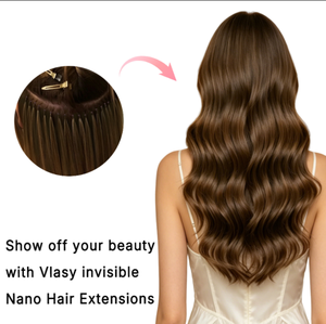 Extensions de cheveux humains Remy Nano Ring, extensions de cheveux à micro-anneaux pour salon, extension de longueur de cheveux de haute qualité, cuticules alignées - Product Image 2