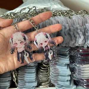 Hot Selling Custom Cartoon Anime Acrylic Photo <b>Keychain</b> <b>Personalized</b> <b>Keychain</b> Charms for Cars Backpacks Great Couples Friends - Product Image 4