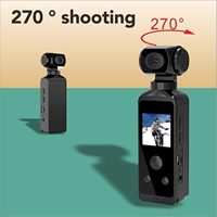 Caméra sportive 4K améliorée, stabilisateur de poche, caméra de vlog portable, anti-secousse, étanche, pour le cyclisme en extérieur