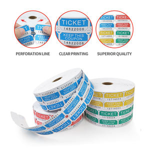 Rollo de boleto de rifa doble de 2 "X 2" 2000 boletos por rollo Boletos de rifa personalizados para fiestas de <span class=keywords><strong>conciertos</strong></span> - Product Image 3