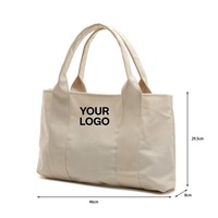 Bolsa de Compras de Lona de Algodón Ecológica Reutilizable de Alta Calidad con Cremallera, Personalizada con Impresión, MOQ Bajo, Gran Capacidad