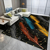 Tapis de salon de luxe en velours cristal, tapis de sol imperméable pour la décoration intérieure, tapis moelleux et confortable pour se tenir debout