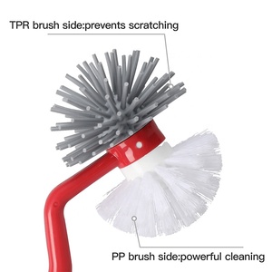 <span class=keywords><strong>Silicone</strong></span> manico lungo <span class=keywords><strong>bagno</strong></span> bianco Tpr wc Cleaner Set di spazzole per la pulizia della toilette <span class=keywords><strong>bagno</strong></span> - Product Image 3