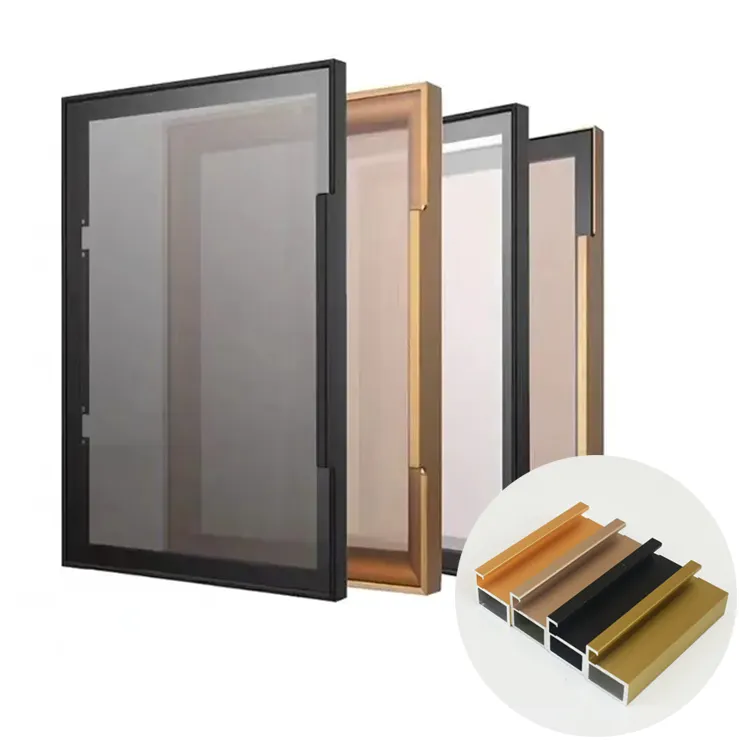 Aluminum Profile Wardrobe Closet Glass door Frame Aluminum Glass Door and Window Frame