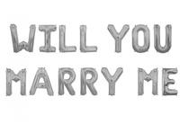 Bannière en aluminium de 16 pouces Gold Silver Will You Marry ME pour la Saint-Valentin