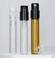 Mini flacon en verre 1,5 ml 2 ml 2,5 ml 3 ml 4 ml 5 ml, vaporisateur d'échantillon de parfum, flacon vide en verre rechargeable, flacon vaporisateur de parfum